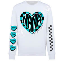 Load image into Gallery viewer, PRE-ORDER HEART ON MY SLEEVE (MAMA,GRANDMA,NANA,SOLID HEART ETC)