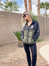 Load image into Gallery viewer, Camo/Black Bolted MaMa Camo Windbreaker-CUSTOMIZE YOUR OWN