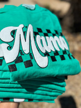 Load image into Gallery viewer, READY TO SHIP TEAL CC PUFF INK MAMA TEE
