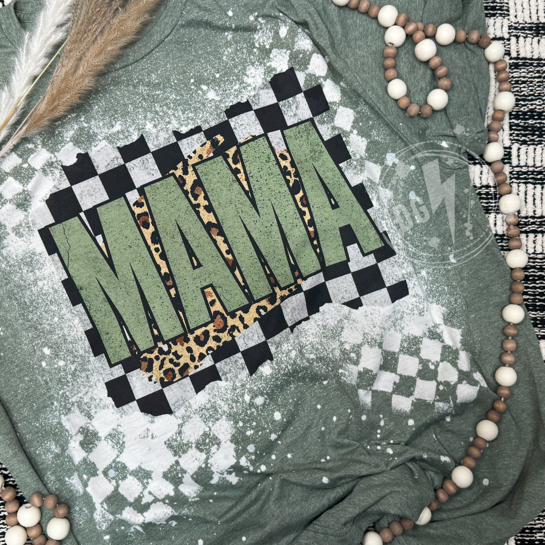 READY TO SHIP GRUNGE MAMA CHECK TEE