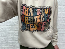 Load image into Gallery viewer, RETRO GRATEFUL THANKFUL BLESSED CREWNECK
