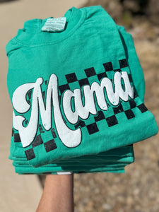 READY TO SHIP TEAL CC PUFF INK MAMA TEE