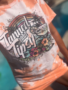 TANNED AND TIPSY ACID WASH TEE