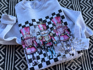 CHECKERED NUTCRACKER CREWNECK SWEATSHIRT