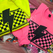 Load image into Gallery viewer, NEON CHECKED BOLT CREWNECK
