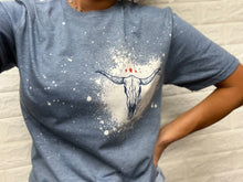Load image into Gallery viewer, TWO FOR 24' LONGHORN ACID WASH TEE
