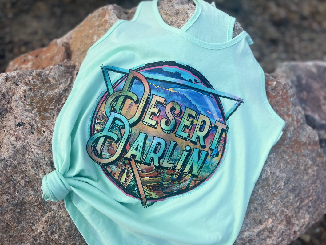 SMALL  DESERT DARLIN' TANK(WOMEN'S FIT)