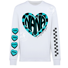 Load image into Gallery viewer, PRE-ORDER HEART ON MY SLEEVE (MAMA,GRANDMA,NANA,SOLID HEART ETC)
