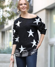 Load image into Gallery viewer, DISTRESS STAR SWEATER
