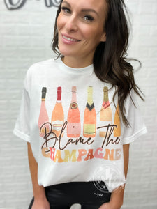 BLAME THE CHAMPAGNE TEE