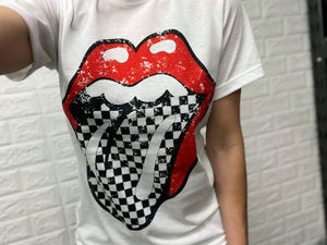 CHECK TONGUE TEE (INFANT-ADULT SIZES)