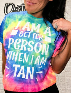 LONG CROP BETTER WITH A TAN- WOMENS FIT