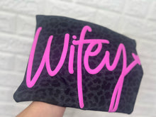 Load image into Gallery viewer, Wifey Leopard Tee-READY TO SHIP

