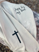 Load image into Gallery viewer, JESUS HAS MY BACK TERRY CREWNECK
