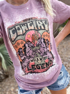 PASTEL RODEO ACID WASH TEE