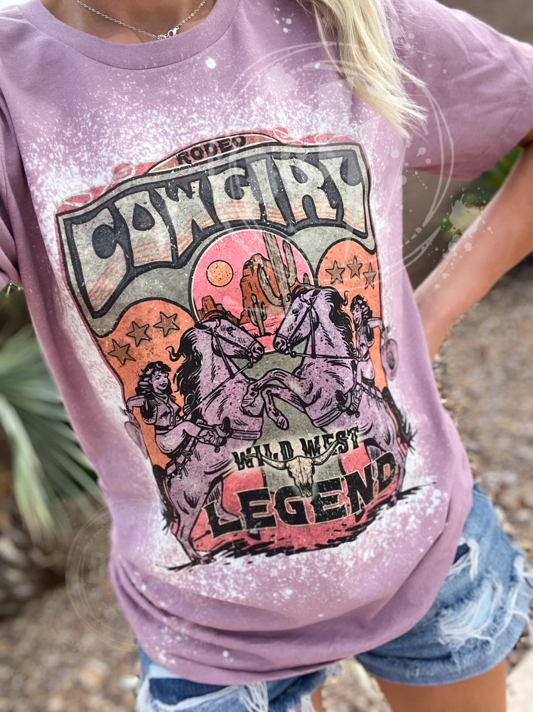 PASTEL RODEO ACID WASH TEE