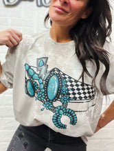 Load image into Gallery viewer, 0FF THE WALLS KINDA TURQUOISE TEE
