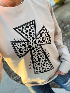 JESUS HAS MY BACK TERRY CREWNECK